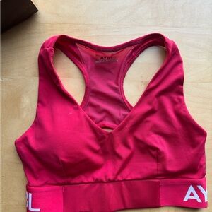 AYBL Red Sports Bra with Racerback Design